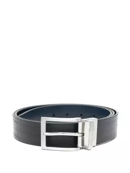 Emporio Armani ремень с тисненым логотипом, черный