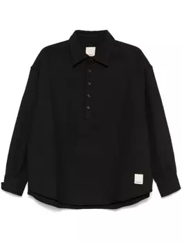 Emporio Armani рубашка поло с длинными рукавами, черный
