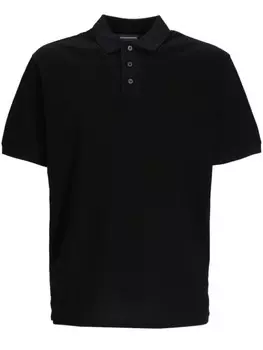 Emporio Armani рубашка поло с короткими рукавами, черный