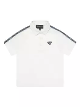 Emporio Armani рубашка поло с логотипом, белый