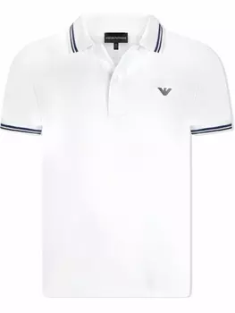 Emporio Armani рубашка поло с логотипом, белый