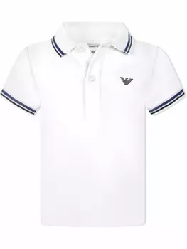 Emporio Armani рубашка поло с логотипом, белый