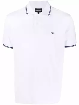 Emporio Armani рубашка поло с логотипом, белый