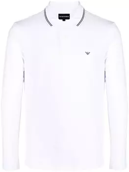 Emporio Armani рубашка поло с логотипом, белый
