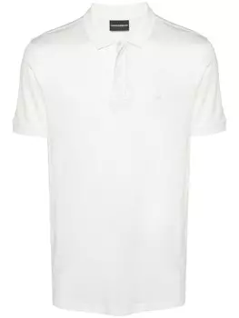 Emporio Armani рубашка поло с логотипом, белый