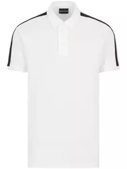 Emporio Armani рубашка поло с логотипом, белый