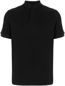 Emporio Armani рубашка поло с логотипом, черный