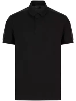 Emporio Armani рубашка поло с логотипом, черный