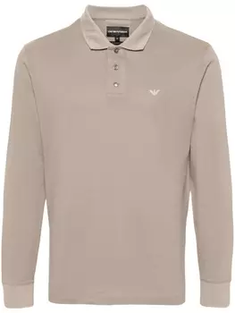 Emporio Armani рубашка поло с логотипом, нейтральный цвет