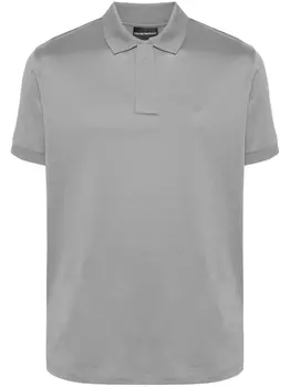 Emporio Armani рубашка поло с логотипом, серый