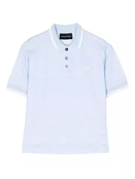 Emporio Armani рубашка поло с логотипом, синий
