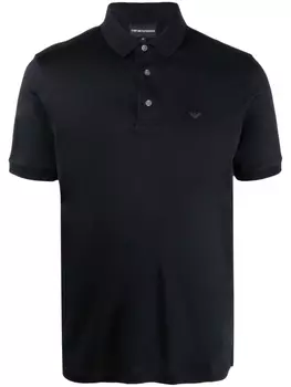 Emporio Armani рубашка поло с логотипом, синий