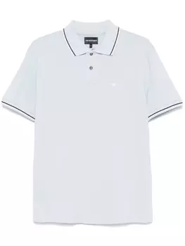 Emporio Armani рубашка поло с логотипом, синий