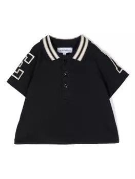 Emporio Armani рубашка поло с полосками, синий