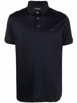 Emporio Armani рубашка поло с узором, синий