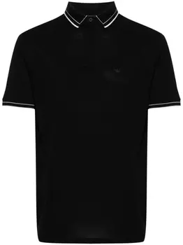 Emporio Armani рубашка поло с вышитым логотипом, синий