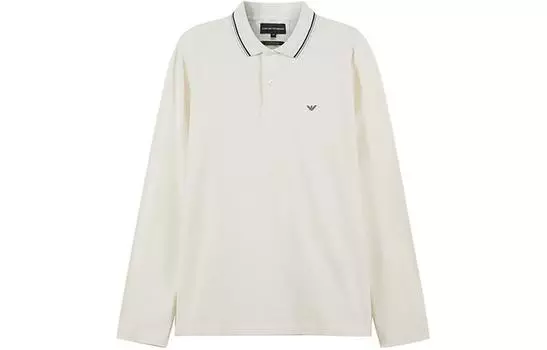 EMPORIO ARMANI Рубашка поло унисекс FW23 Vanilla White