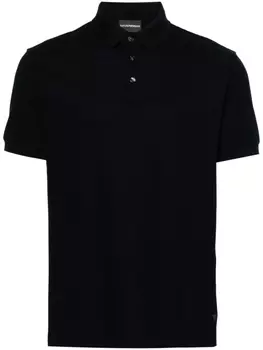 Emporio Armani рубашка поло в полоску, синий