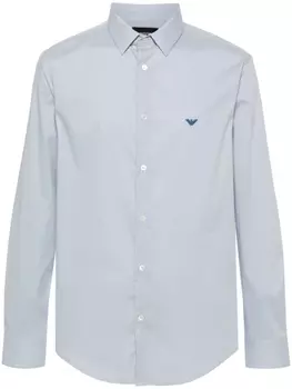 Emporio Armani рубашка с эластичным дизайном, синий