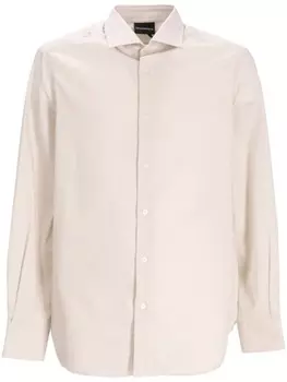 Emporio Armani рубашка с длинными рукавами, нейтральный цвет