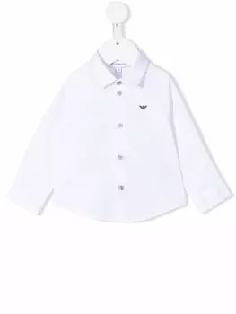 Emporio Armani рубашка с логотипом, белый