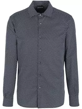 Emporio Armani рубашка с логотипом, черный