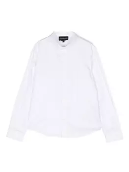 Emporio Armani рубашка с жаккардовым логотипом, белый
