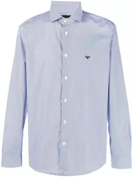 Emporio Armani рубашка узкого кроя, синий