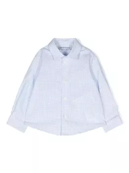 Emporio Armani рубашка в клетку, белый