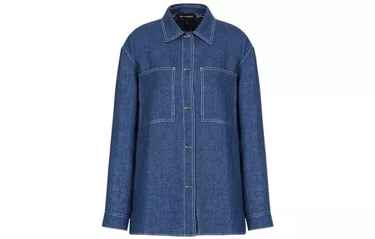 EMPORIO ARMANI Рубашка женская, синий