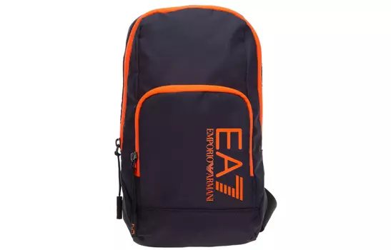 EMPORIO ARMANI Рюкзак из полиэстера, мужской, флуоресцентный, синий/оранжевый