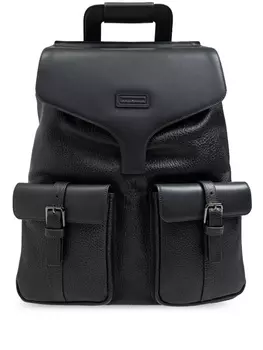 Emporio Armani рюкзак из шагреневой кожи, серый