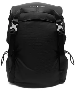Emporio Armani рюкзак с логотипом-жаккардом, черный