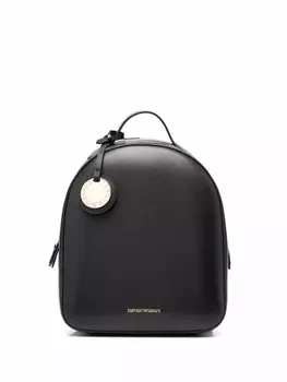 Emporio Armani рюкзак с тисненым логотипом, черный