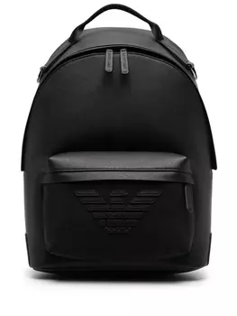 Emporio Armani рюкзак с тисненым логотипом, черный