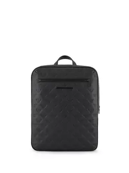 Emporio Armani рюкзак с тисненым логотипом, черный