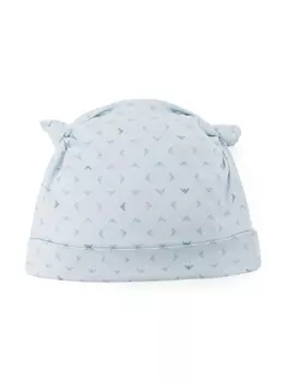 Emporio Armani шапка бини с логотипом, синий