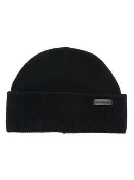 Emporio Armani шапка бини с логотипом, синий