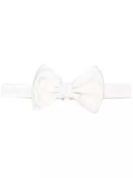 Emporio Armani шелковый галстук-бабочка, белый