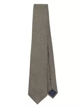 Emporio Armani шелковый галстук с геометрическим узором, желтый