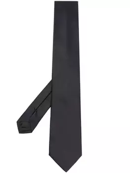 Emporio Armani шелковый галстук с жаккардовым узором, черный