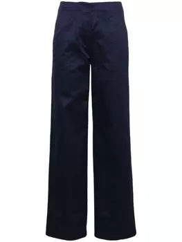 Emporio Armani широкие брюки чинос с завышенной талией, синий