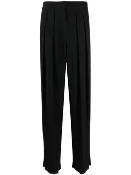 Emporio Armani широкие брюки со складками, черный