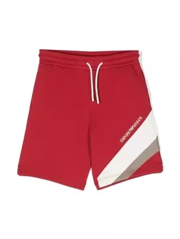 Emporio Armani шорты с эластичным поясом, красный
