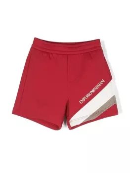 Emporio Armani шорты с эластичным поясом, красный