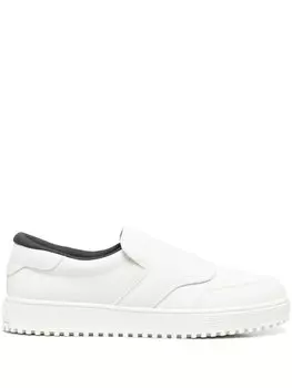Emporio Armani слипоны с тисненым логотипом, белый