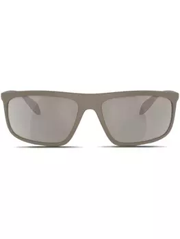 Emporio Armani солнцезащитные очки-маска, коричневый