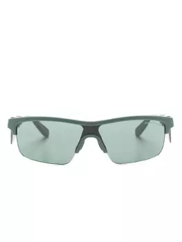 Emporio Armani солнцезащитные очки-маска, зеленый