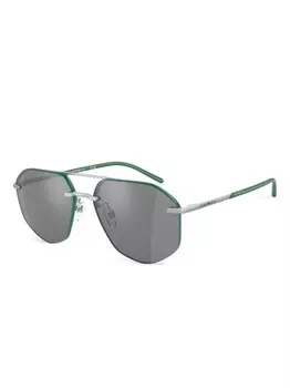 Emporio Armani солнцезащитные очки-пилоты, серый