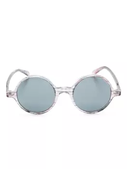 Emporio Armani солнцезащитные очки в круглой оправе, розовый